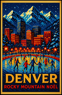 Denver Rocky Mountain Noël Poster