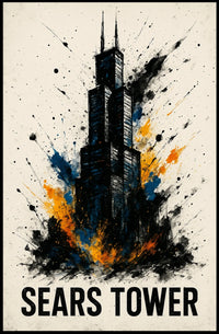 Sears Tower Abstract Art Poster