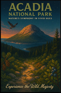 Acadia National Park Landscape Adventure Nature Poster