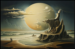 Otherworldly Fantasy Beach Scene Surrealistic Fantasy or Mythology Poster