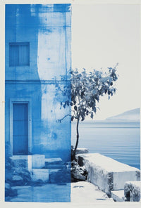 Timeless Blue Mediterranean Serenity Artistic Poster