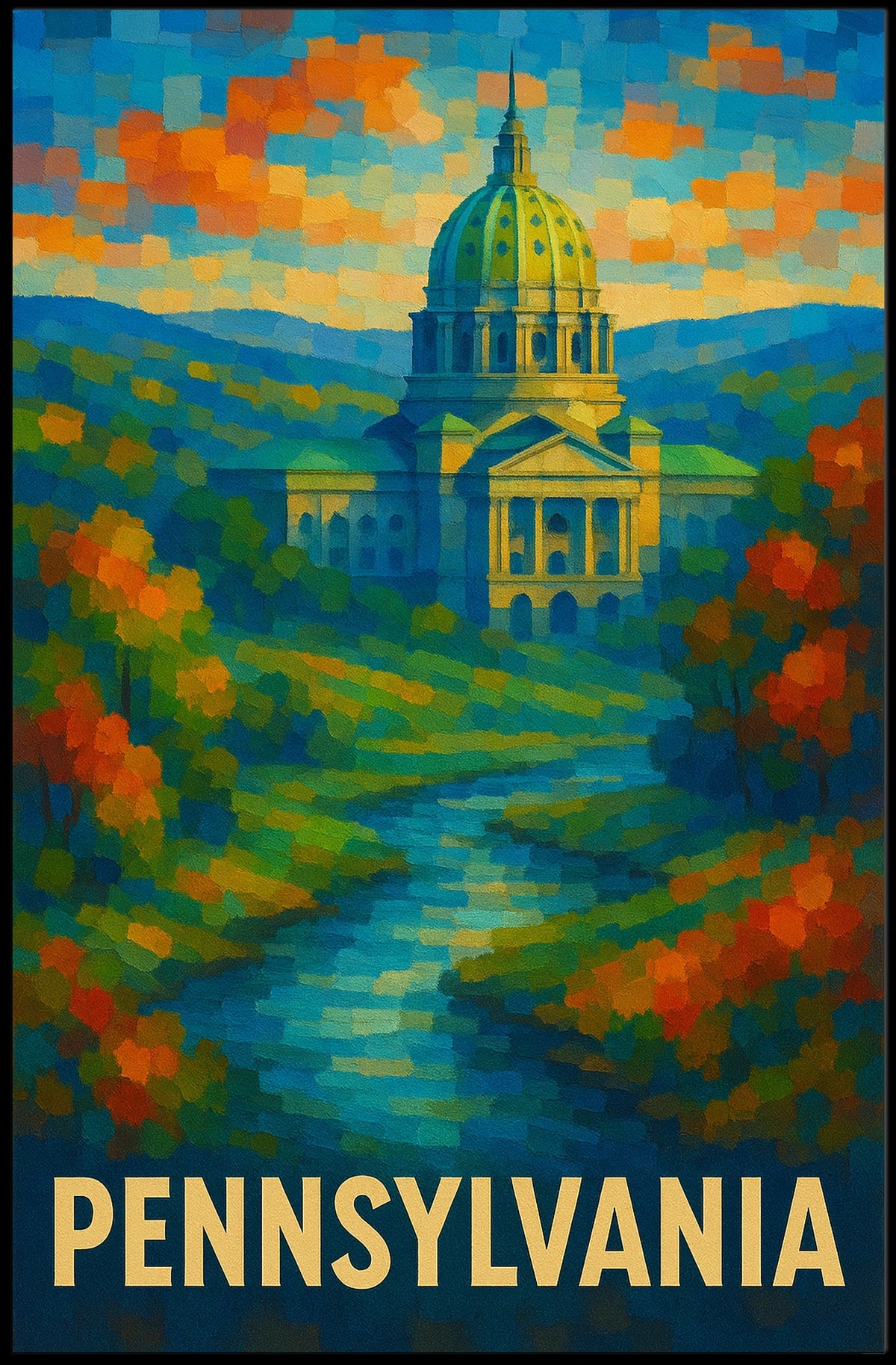 Pennsylvania Capitol Art Poster