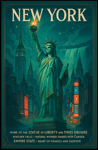 New York Iconic Landmarks Poster