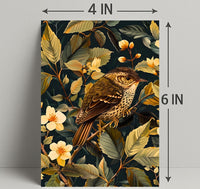 Richly Illustrated Vintage Bird Nature Art Animal Poster