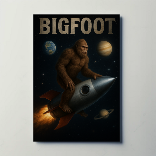 Vintage Poster Bigfoot Space Realism
