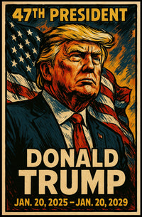 Patriotic Resolve Donald Trump Visionary Poster