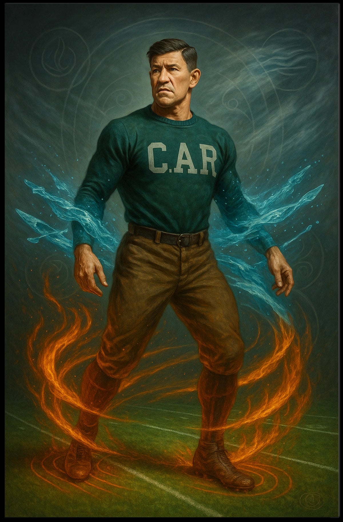 Elemental Athlete Art Jim Thorpe Poster