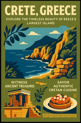 Crete's Timeless Beauty: Vintage Travel Poster