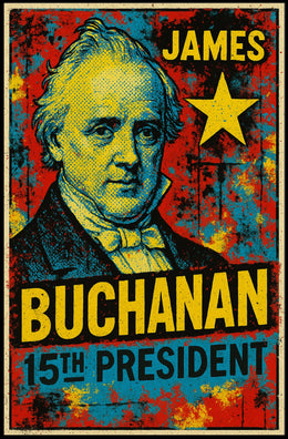 James Buchanan 15th President of the United States Graffiti Pop Art Poster
