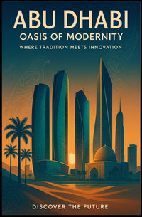 Abu Dhabi Cityscape Tradition Meets Innovation Travel Poster