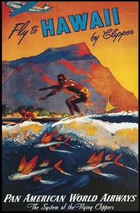 Fly To Hawaii By Clipper Poster