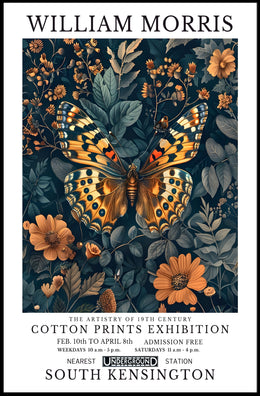 William Morris Exhibition Cotton Prints Cultural or Heritage Poster