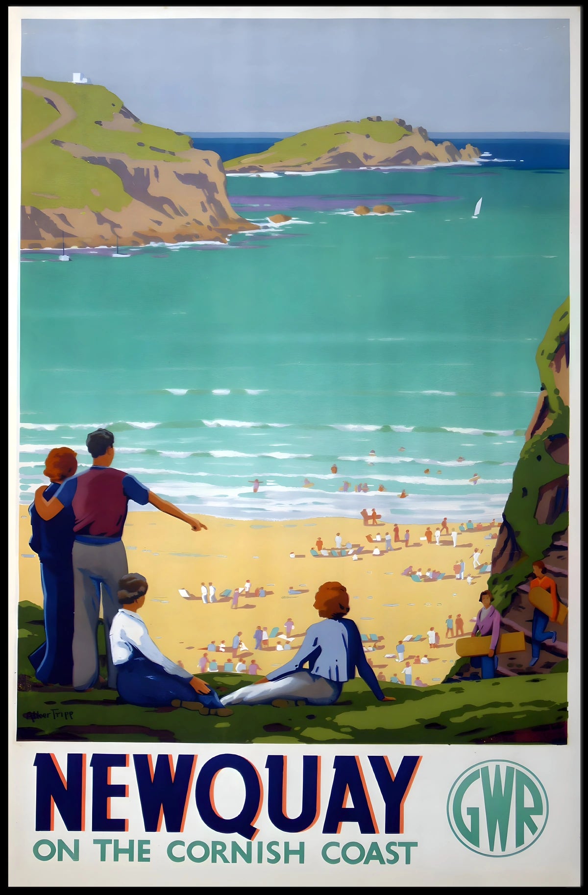 Newquay On The Cornish Coast Poster