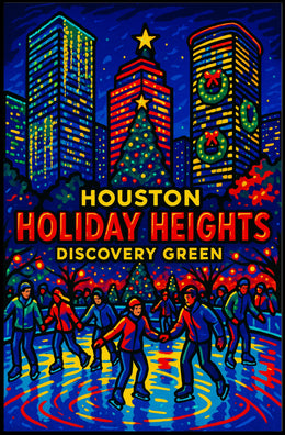 Houston Holiday Heights Poster
