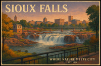Sioux Falls Nature Meets City Travel Poster