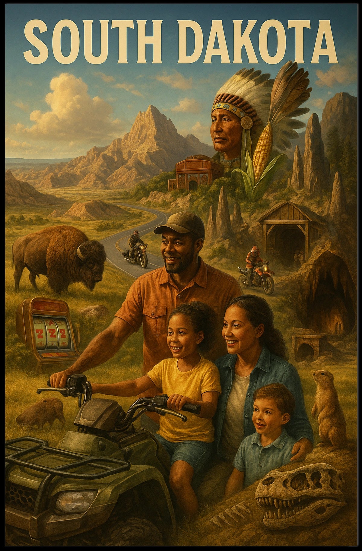 Discover South Dakota Poster