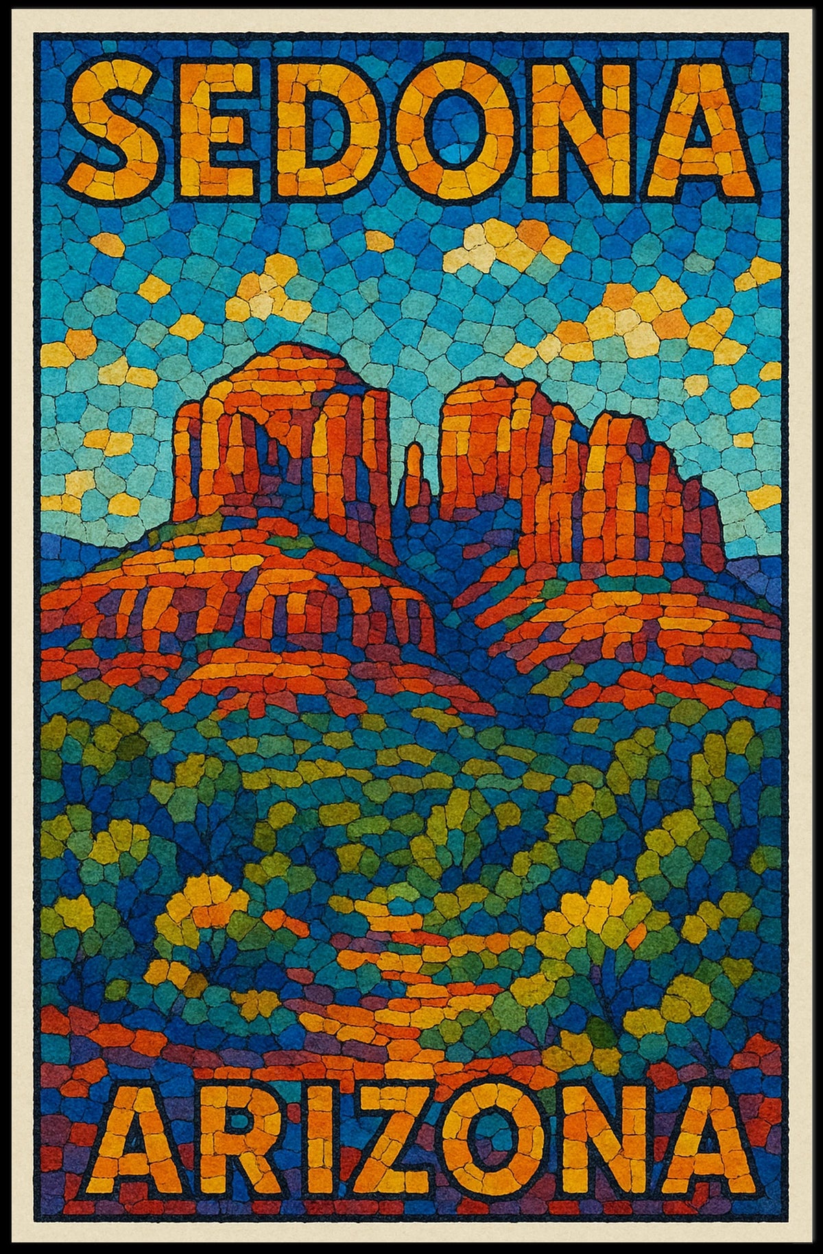 Sedona, Arizona Mosaic Poster