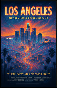 Los Angeles Skyline Dreams Urban or Cityscape Poster