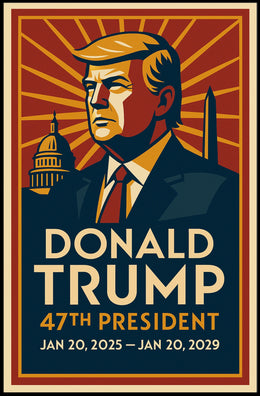 Patriotic Trump Bold Leadership Vintage Poster