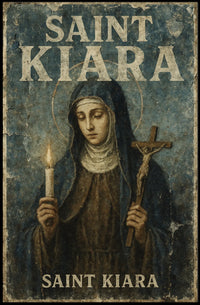 Saint Kiara: Vintage Religious Art Poster