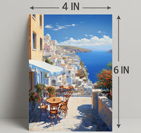 Serene Mediterranean Terrace Poster
