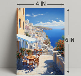 Serene Mediterranean Terrace Poster