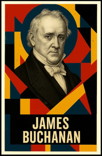 James Buchanan 15th President of the United States Abstract Pop Poster