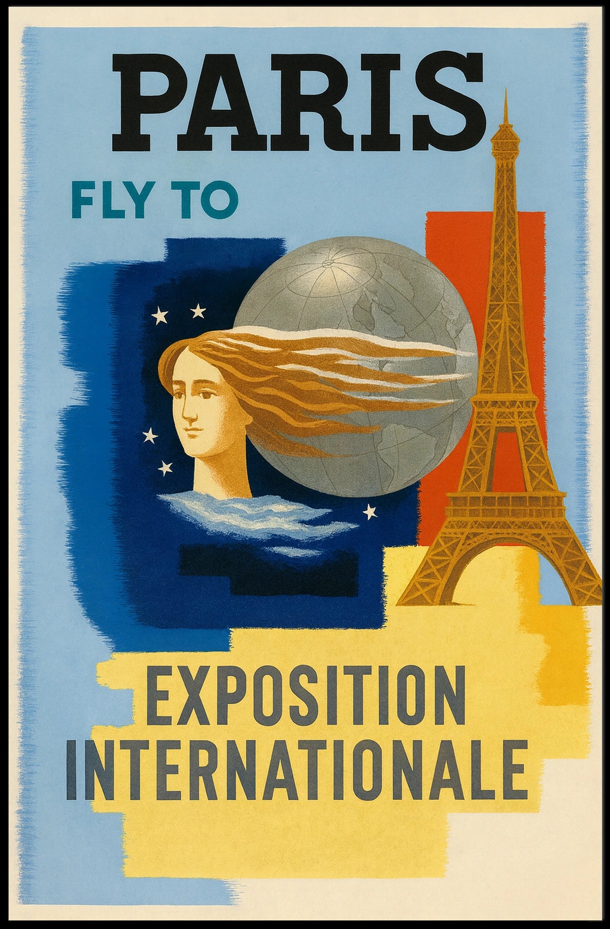 Fly To Paris Exposition Internationale Poster