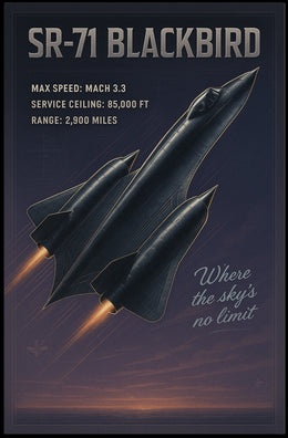 SR-71 Blackbird Speed and Altitude Mastery Poster