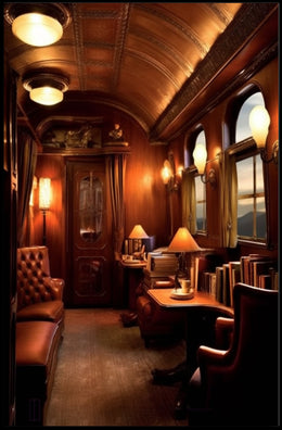 Luxurious Train Car Interior Poster