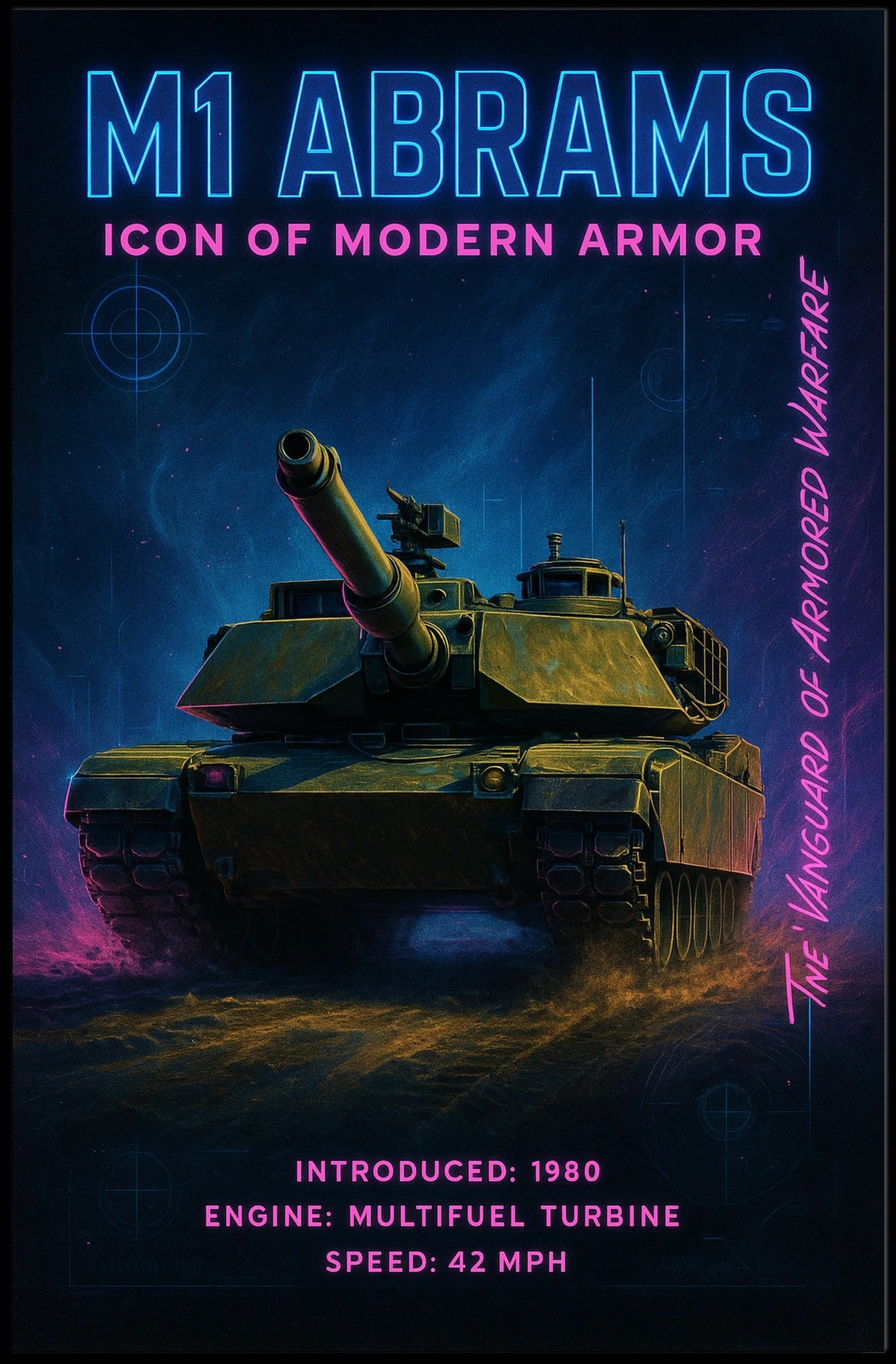 M1 Abrams Icon Of Modern Armor Modern Poster