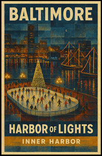 Baltimore Harbor Of Lights Poster