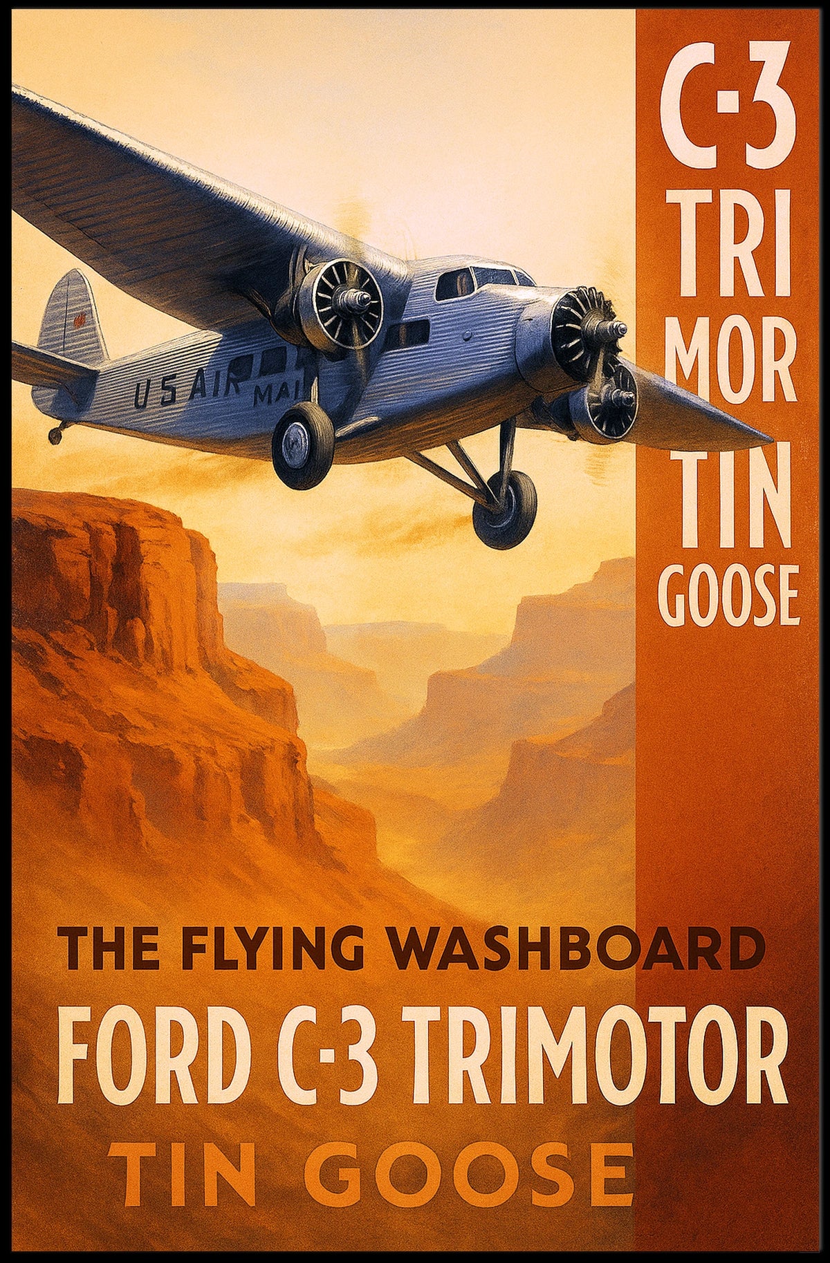 Ford C-3 Trimotor The Flying Washboard Poster