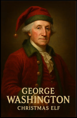 George Washington as Christmas elf Historical Poster
