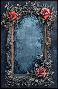 Ornate Botanical Frame Art: A Heritage Poster