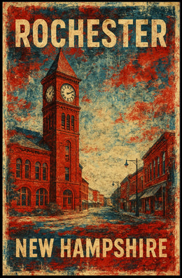Rochester New Hampshire Wanderlust Minimalist Poster