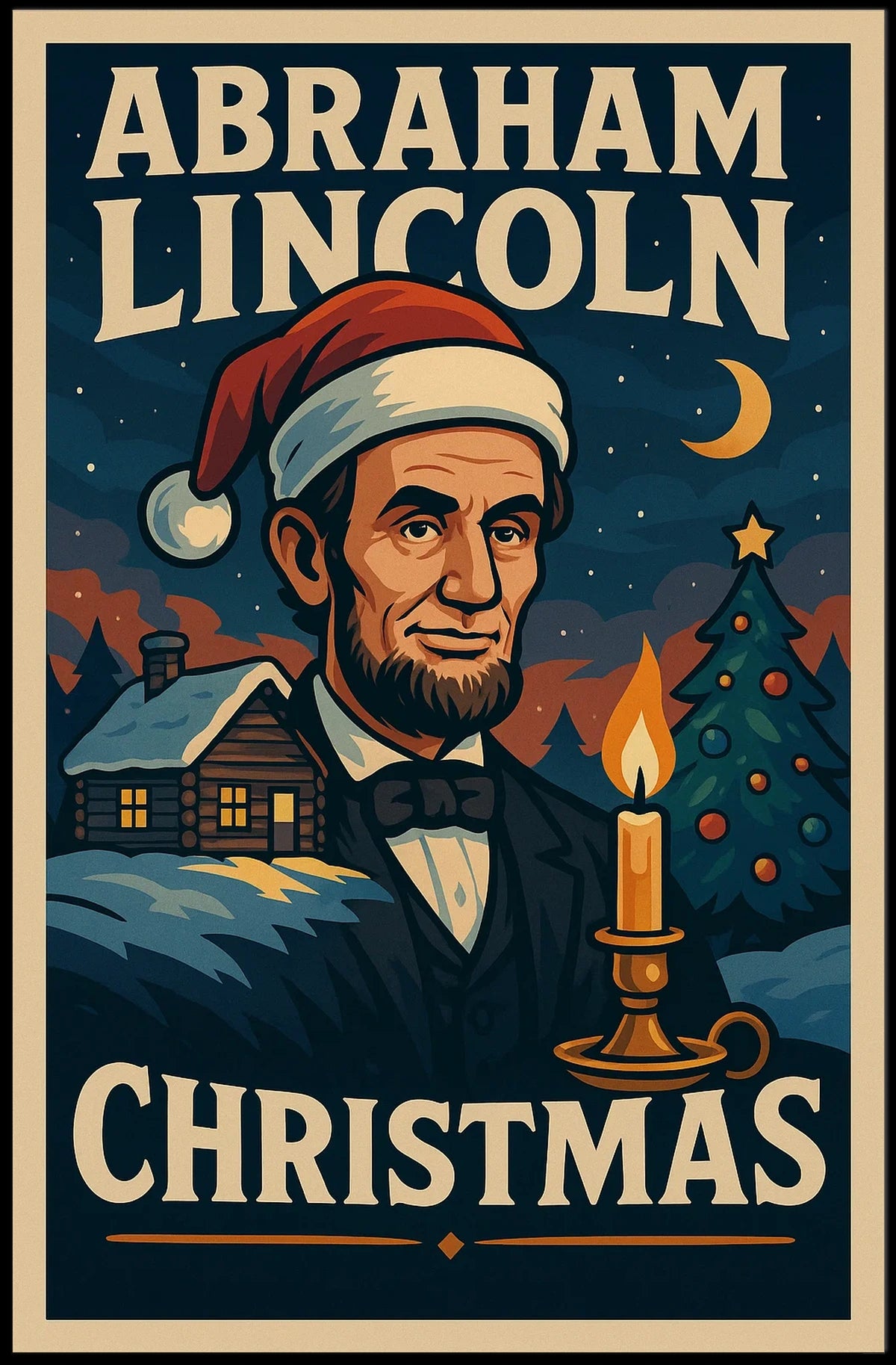 Abraham Lincoln Christmas Cheer Poster