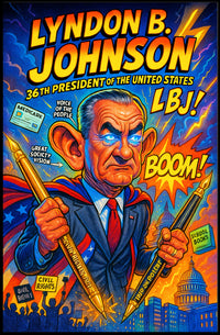 Lyndon B. Johnson 36th President Poster PosterGoat
