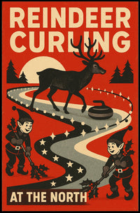 Reindeer Curling Extravaganza Poster