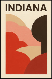 Indiana Abstract Landscape Poster