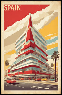 Modern Spain Architecture Travel Poster