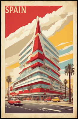 Modern Spain Architecture Travel Poster