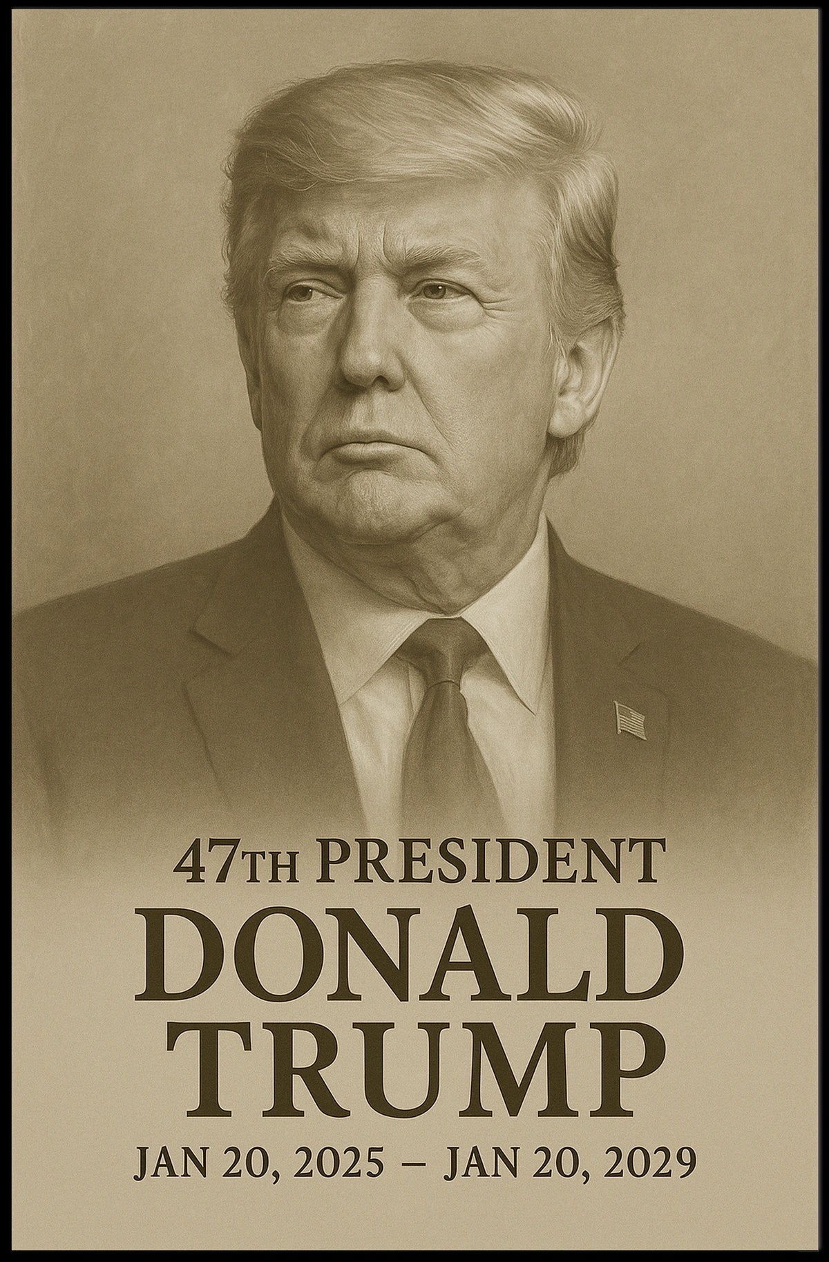 Donald Trump 47th President Poster