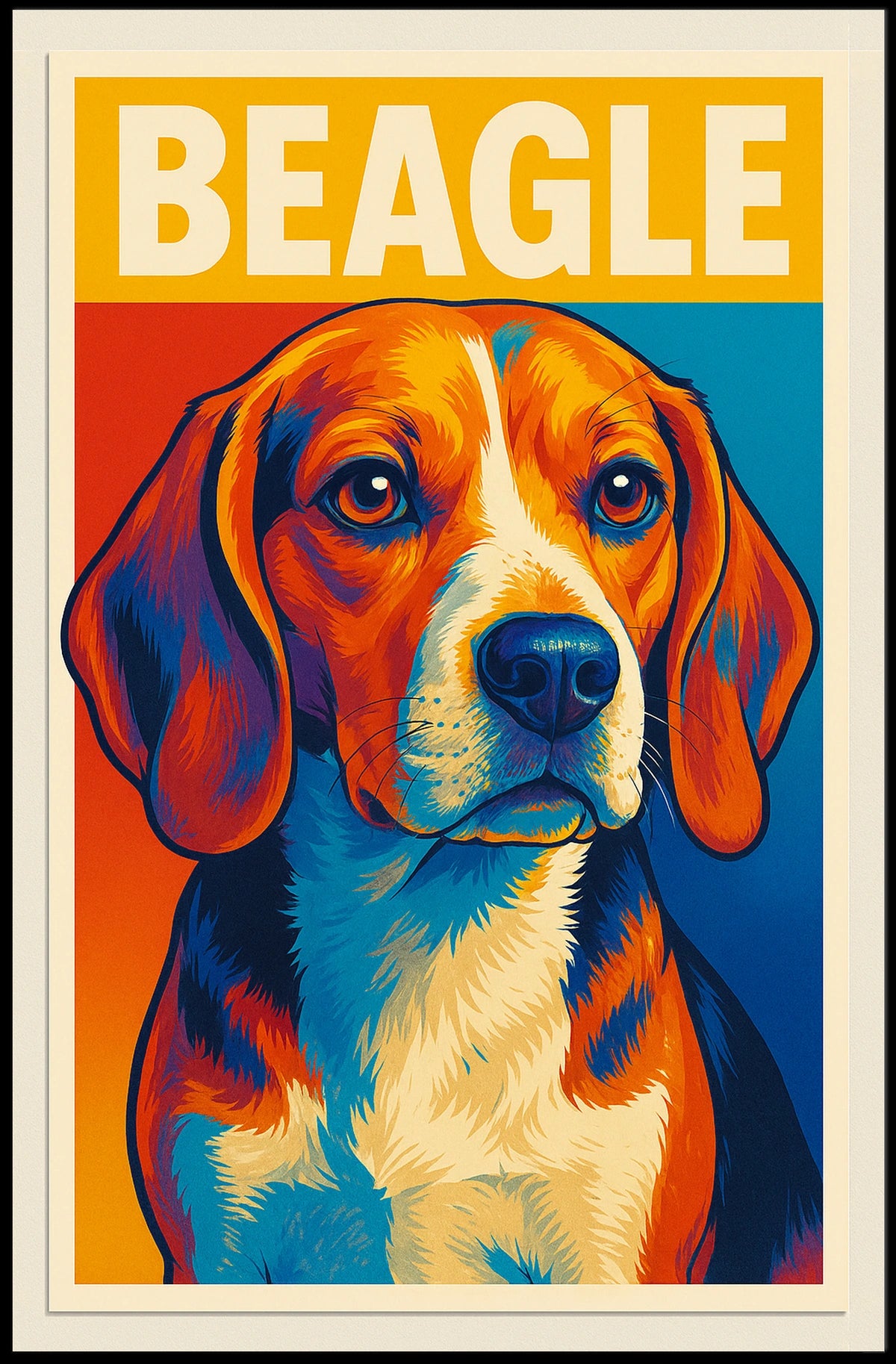 Beagle Portrait Poster