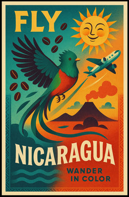 Discover Nicaragua's Vibrant Beauty Quetzal Travel Poster PosterGoat