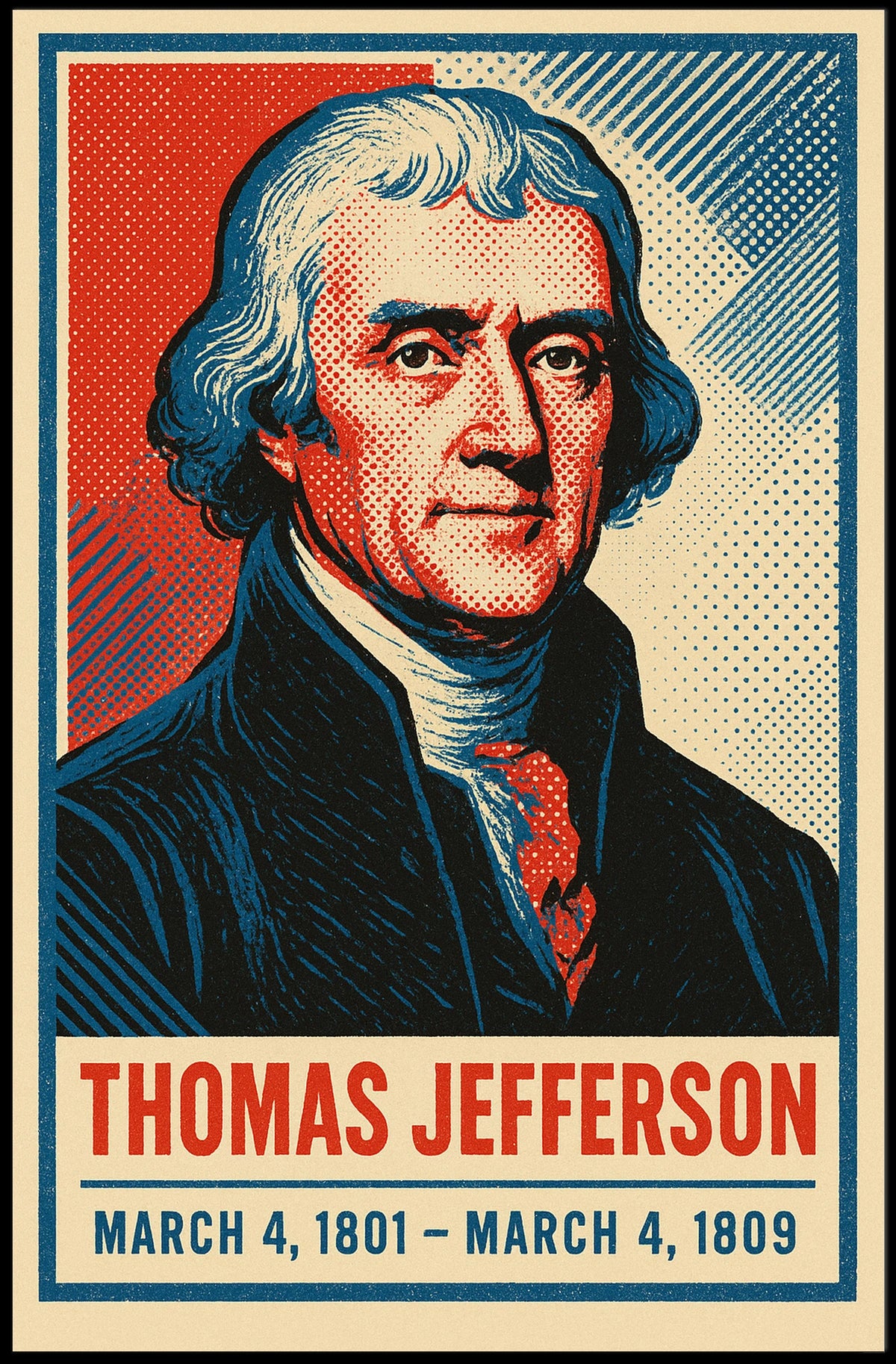 Thomas Jefferson Vintage Realism Collector Poster