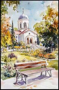Moldova Chisinau Cathedral Park View Poster