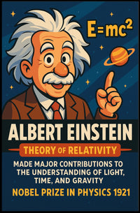 Einstein Relativity Vintage Science Poster
