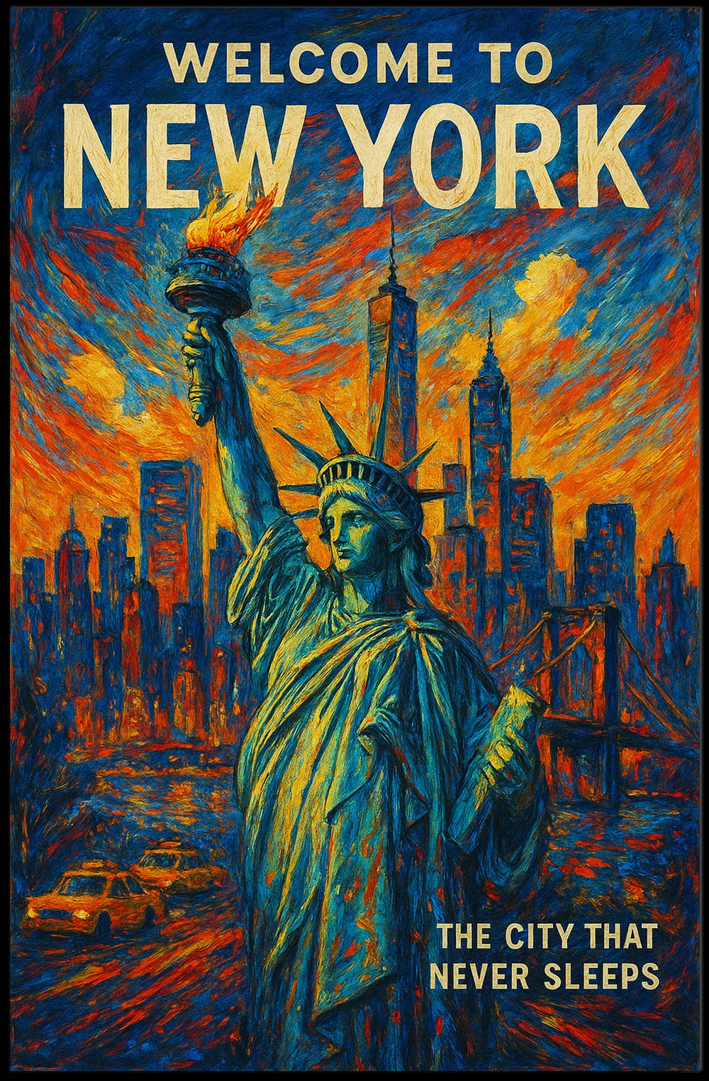 New York Cityscape Art Print - Urban or Cityscape Poster PosterGoat