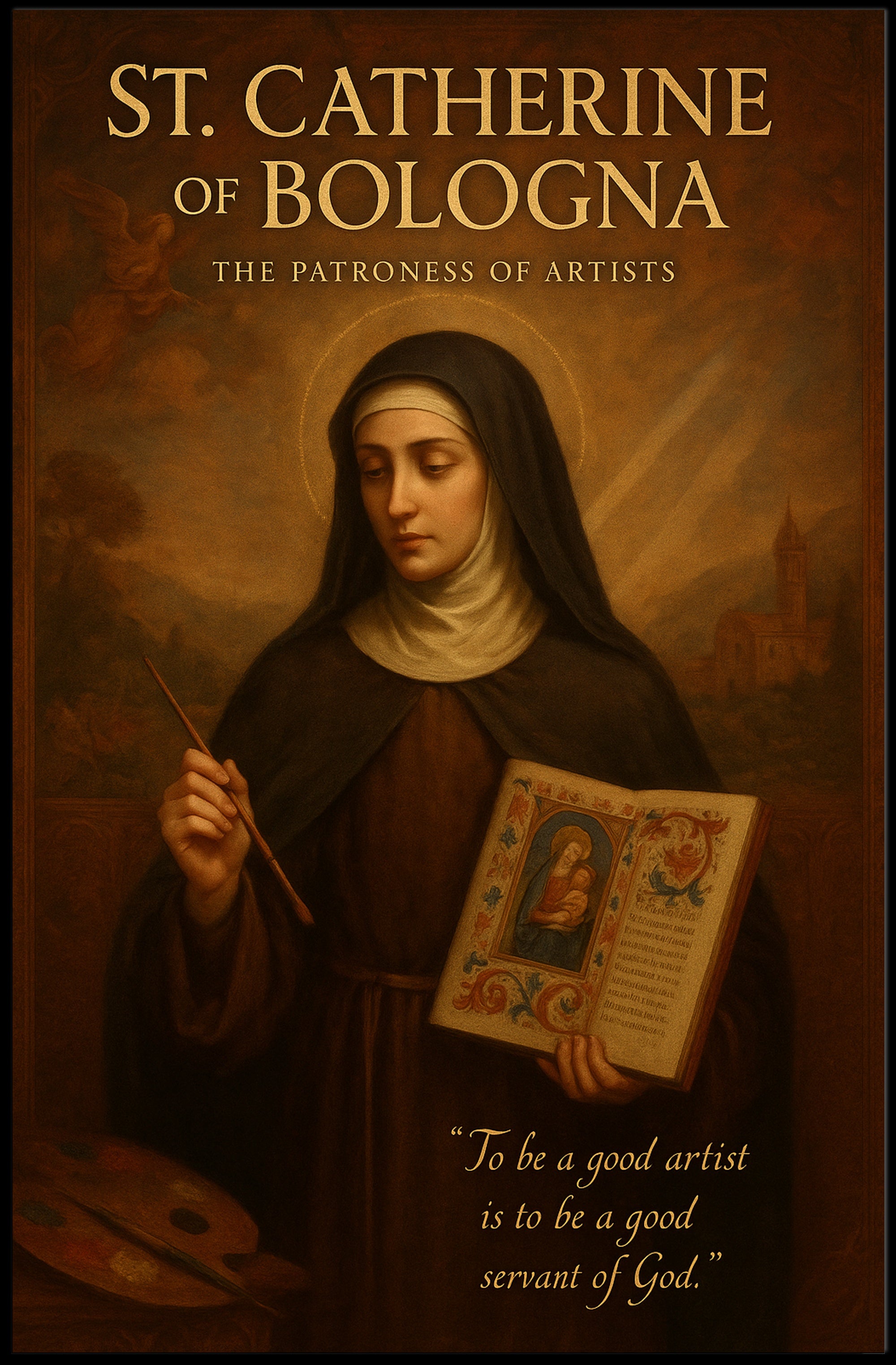 St. Catherine Of Bologna The Patroness Poster